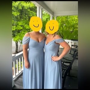 Birdy grey “Dusty Blue” bridesmaid dress Size Large